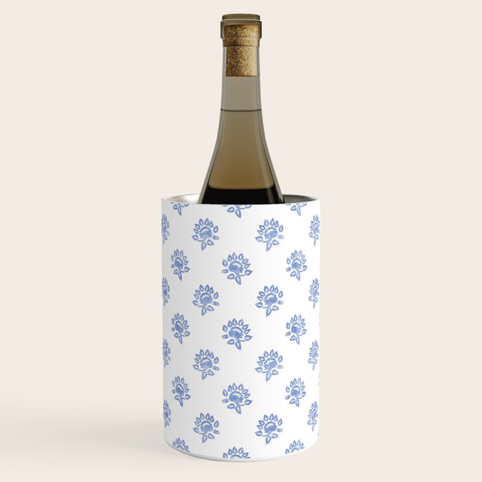 Small Distressed Block Print - Cobalt Wine Chiller Gallery Image 3