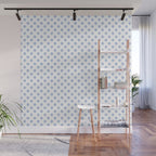 Small Distressed Block Print - Cobalt Wall Mural Gallery Image 1