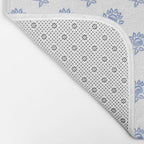 Small Distressed Block Print - Cobalt Bath Mat Gallery Image 2