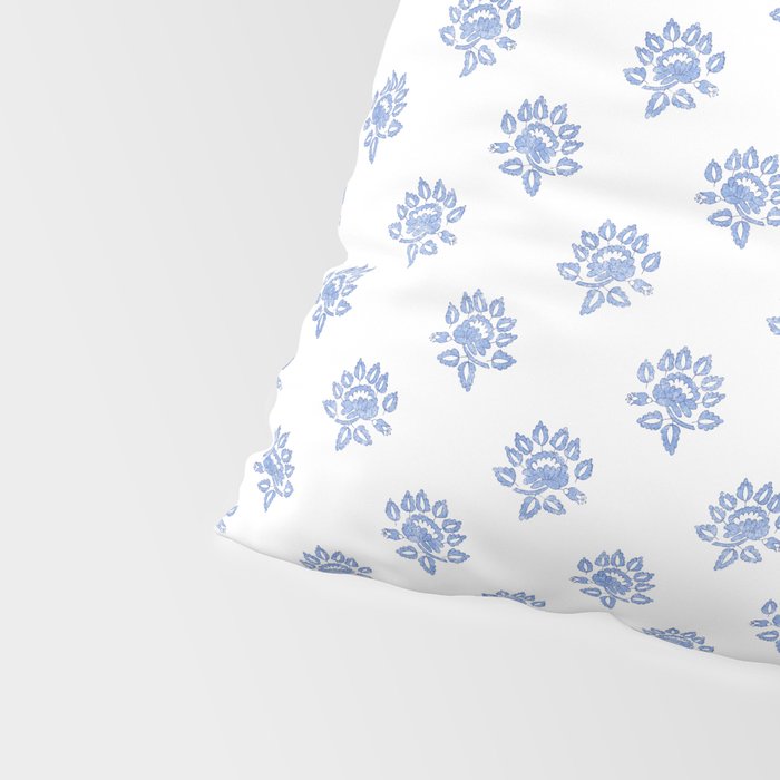 Small Distressed Block Print - Cobalt Pillow Sham Gallery Image 4