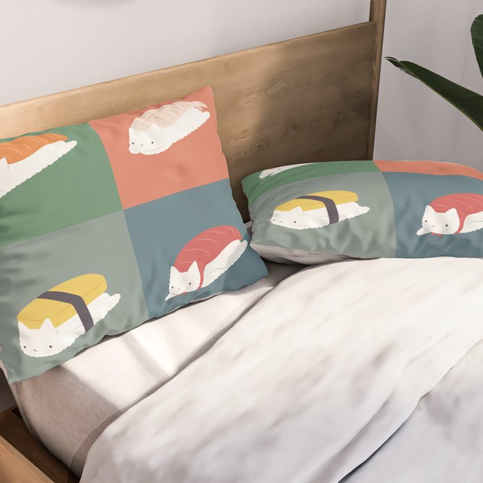 Sushi Cat 2x2 Pillow Sham Gallery Image 2