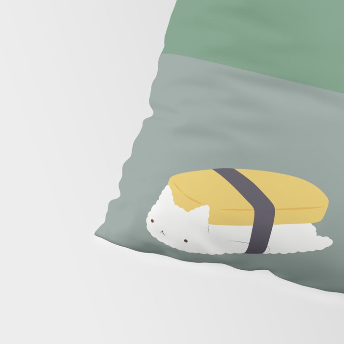 Sushi Cat 2x2 Pillow Sham Gallery Image 4