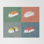 Sushi Cat 2x2 Throw Blanket Gallery Image 2