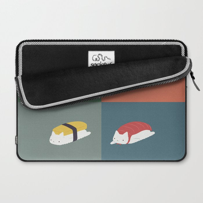Sushi Cat 2x2 Laptop Sleeve Gallery Image 2