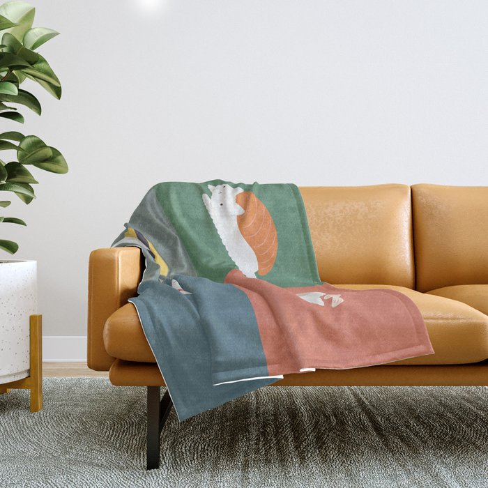 Sushi Cat 2x2 Throw Blanket Gallery Image 1