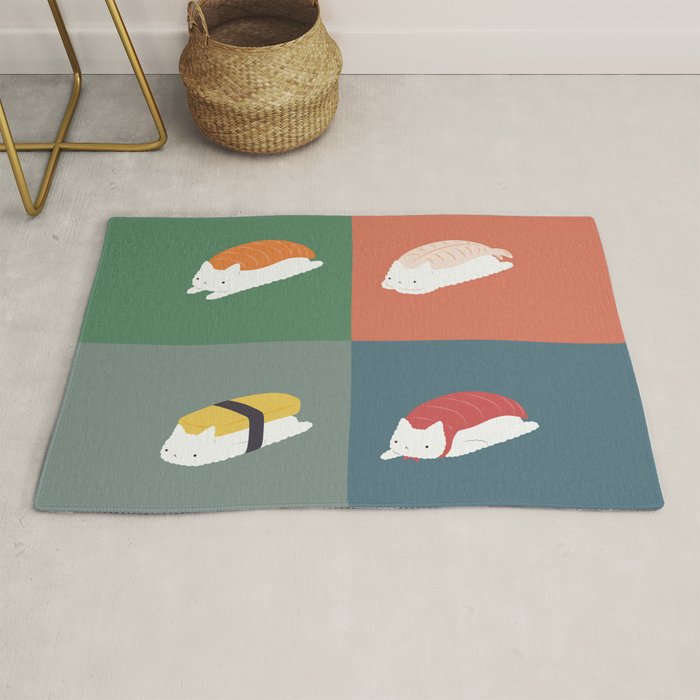 Sushi Cat 2x2 Rug Gallery Image 1