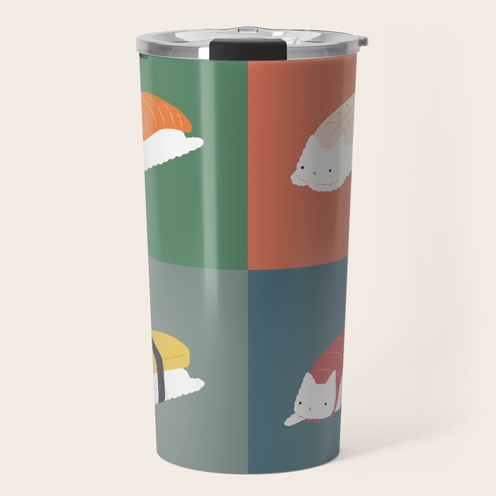 Sushi Cat 2x2 Travel Mug Gallery Image 1