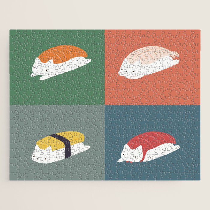 Sushi Cat 2x2 Jigsaw Puzzle Gallery Image 1