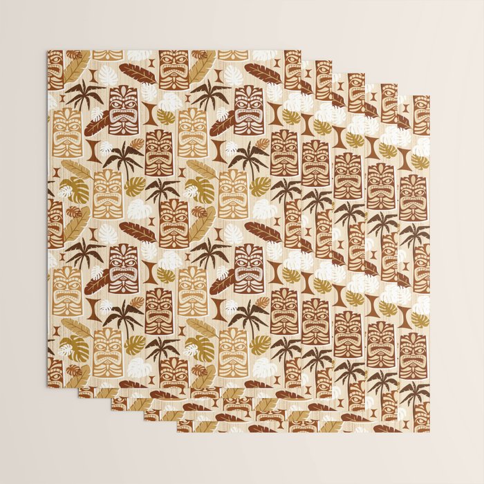 Tiki Time Brown Wrapping Paper Gallery Image 3