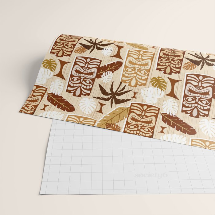 Tiki Time Brown Wrapping Paper Gallery Image 2
