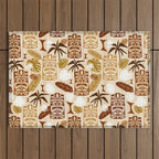 Tiki Time Brown Outdoor Rug Gallery Image 1