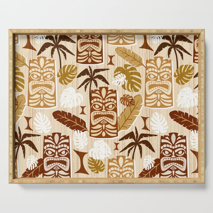 Tiki Time Brown Serving Tray Gallery Image 1