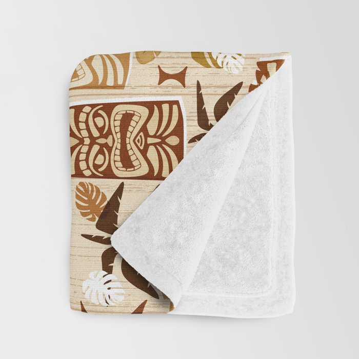 Tiki Time Brown Throw Blanket Gallery Image 3