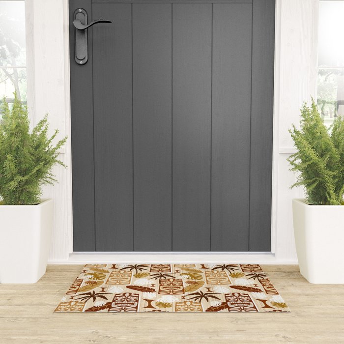 Tiki Time Brown Welcome Mat Gallery Image 3