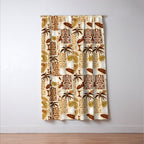 Tiki Time Brown Window Curtain Gallery Image 3