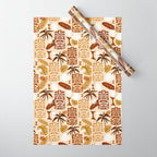 Tiki Time Brown Wrapping Paper Gallery Image 1
