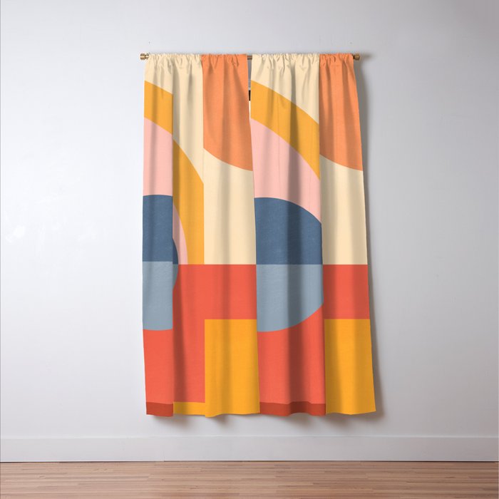 Abstract Geometric Shapes 31 Window Curtain Gallery Image 3