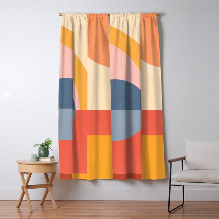 Abstract Geometric Shapes 31 Window Curtain Gallery Image 5