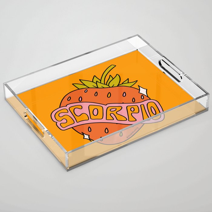 Scorpio Strawberry Acrylic Tray Gallery Image 1