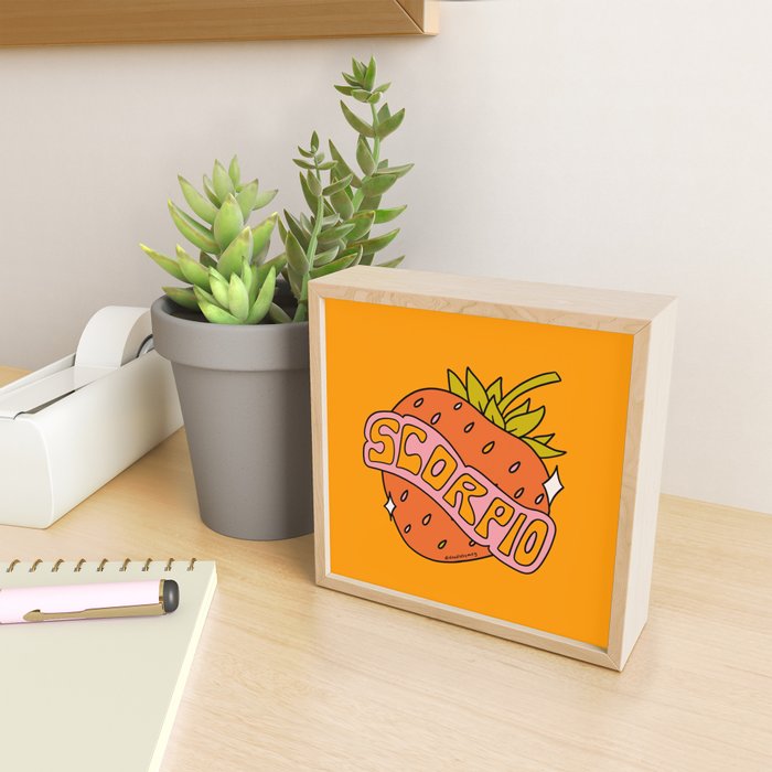 Scorpio Strawberry Mini Art Print Gallery Image 2