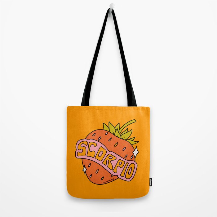 Scorpio Strawberry Tote Bag Gallery Image 2