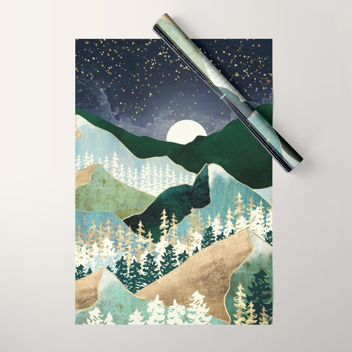 Spring Night Vista Wrapping Paper Gallery Image 1
