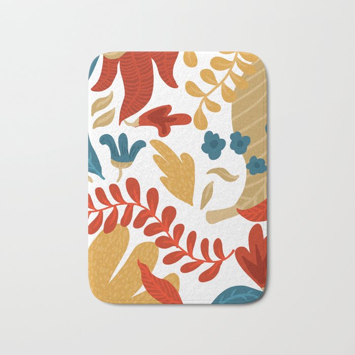 Echo of Innocence | Botanical Nature Eclectic Plants | Vintage Floral Rustic Spring Garden Blossom Bath Mat Gallery Image 1