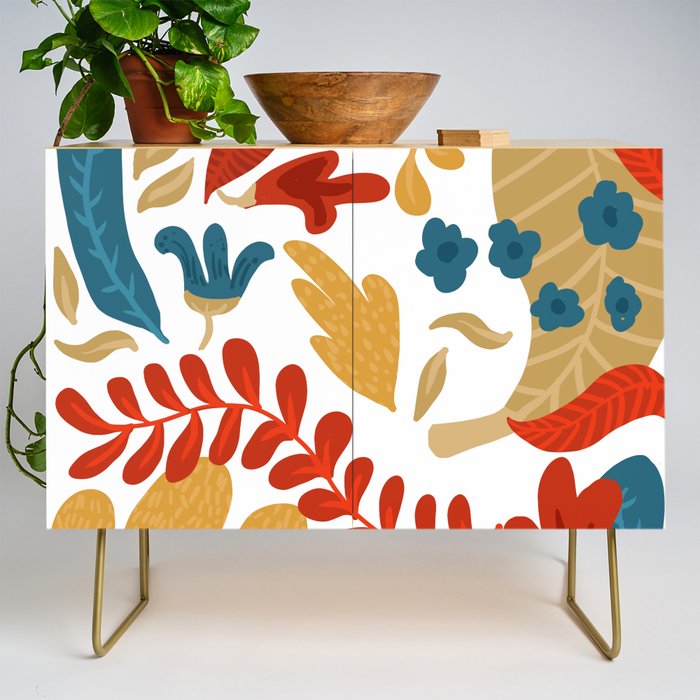 Echo of Innocence | Botanical Nature Eclectic Plants | Vintage Floral Rustic Spring Garden Blossom Credenza Gallery Image 1