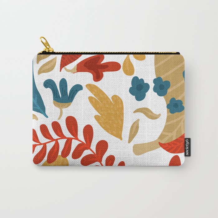Echo of Innocence | Botanical Nature Eclectic Plants | Vintage Floral Rustic Spring Garden Blossom Carry All Pouch Gallery Image 1