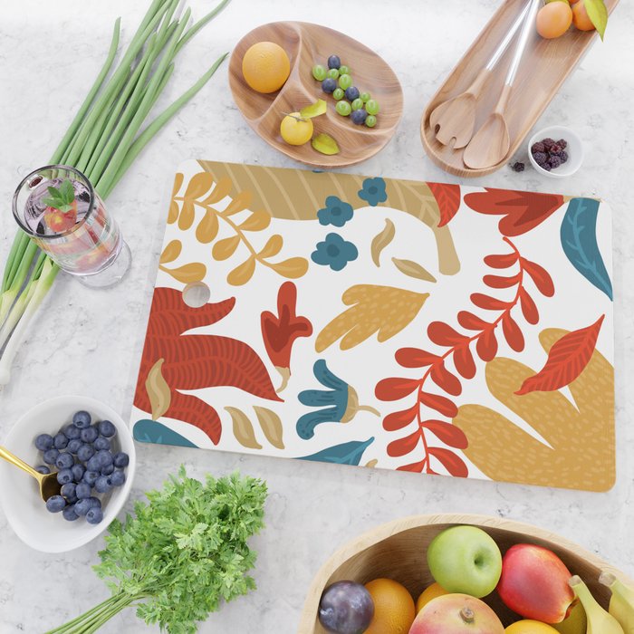 Echo of Innocence | Botanical Nature Eclectic Plants | Vintage Floral Rustic Spring Garden Blossom Cutting Board Gallery Image 2