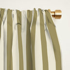 Olive Green Stripes Window Curtain Gallery Image 2