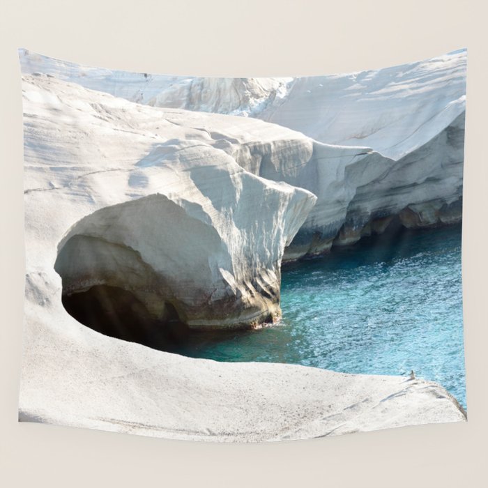 Milos Sarakiniko Beach Wall Tapestry Gallery Image 4