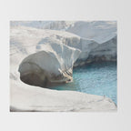 Milos Sarakiniko Beach Throw Blanket Gallery Image 2