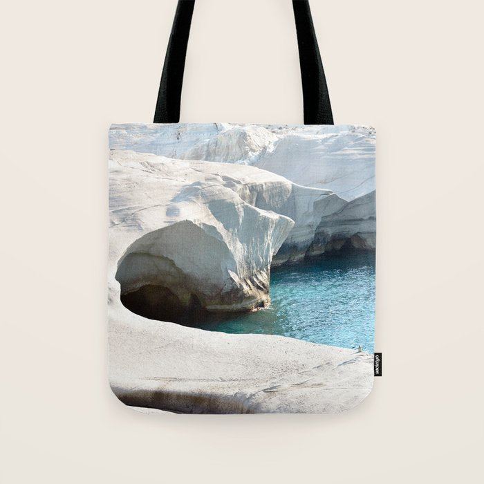 Milos Sarakiniko Beach Tote Bag Gallery Image 1
