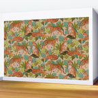 Jungle Tigers In Sand Brown Wall Mural Gallery Image 2