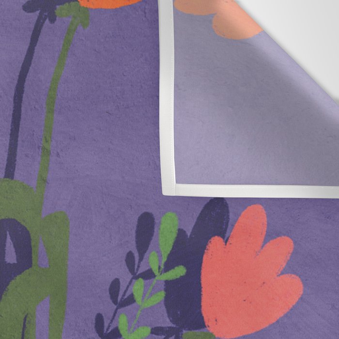 Flowers in violet room Wall Tapestry Gallery Image 3