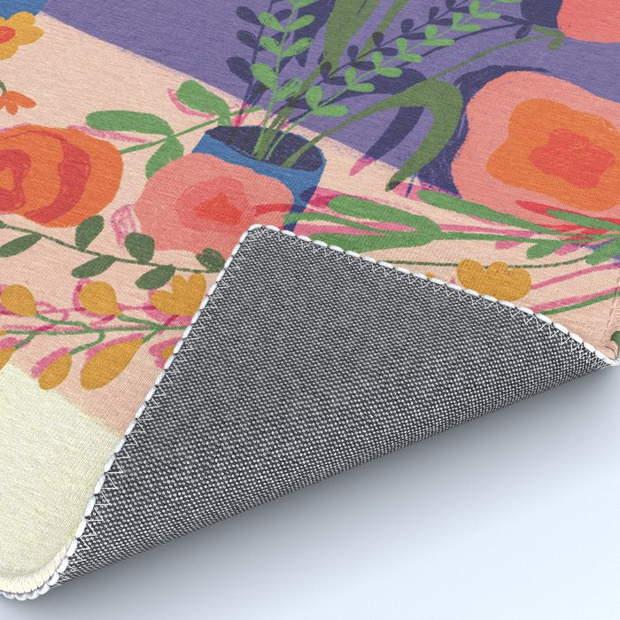 Flowers in violet room Rug Gallery Image 4
