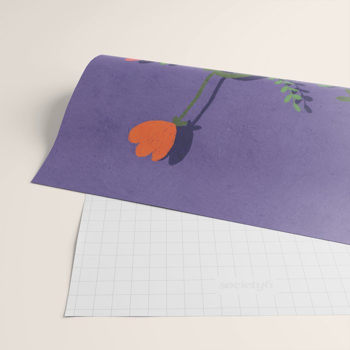 Flowers in violet room Wrapping Paper Gallery Image 2