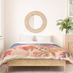 Flowers in violet room Duvet Cover Gallery Image 3