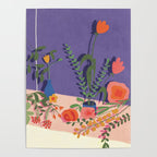Flowers in violet room Poster Gallery Image 4