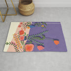 Flowers in violet room Rug Gallery Image 1