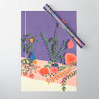 Flowers in violet room Wrapping Paper Gallery Image 1
