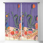 Flowers in violet room Window Curtain Gallery Image 5