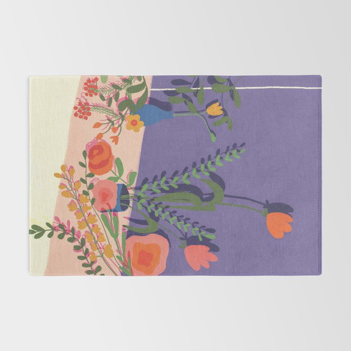 Flowers in violet room Rug Gallery Image 2