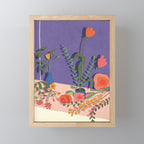 Flowers in violet room Mini Art Print Gallery Image 1