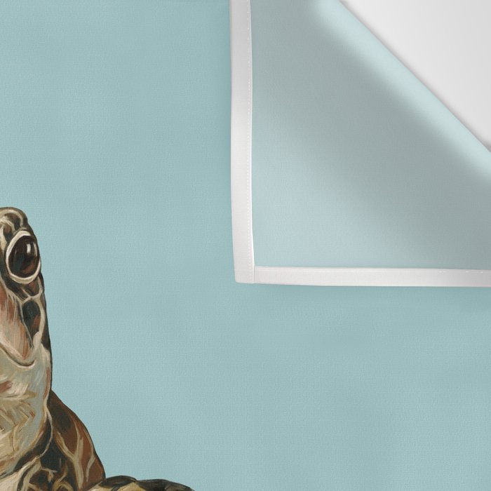 Sea Turtle in Bathtub in Blue Wall Tapestry Gallery Image 3