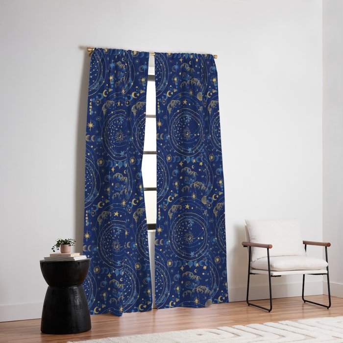 Pattern mystic celestial dark A Window Curtain Gallery Image 5