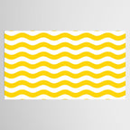 Wavy Stripes Patten Yellow Tablecloth Gallery Image 2