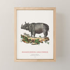 Indian Rhino Retro Art Mini Art Print Gallery Image 1