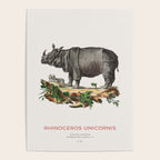Indian Rhino Retro Art Poster Gallery Image 4